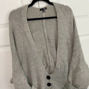 Fashion Nova Gray V-Neck Sweater